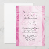 Roze roos bruiloft uitnodigingen (Voorkant / Achterkant)