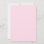 Roze Roos Bruiloftsinvatie - Roze Letters 1 Kaart (Achterkant)