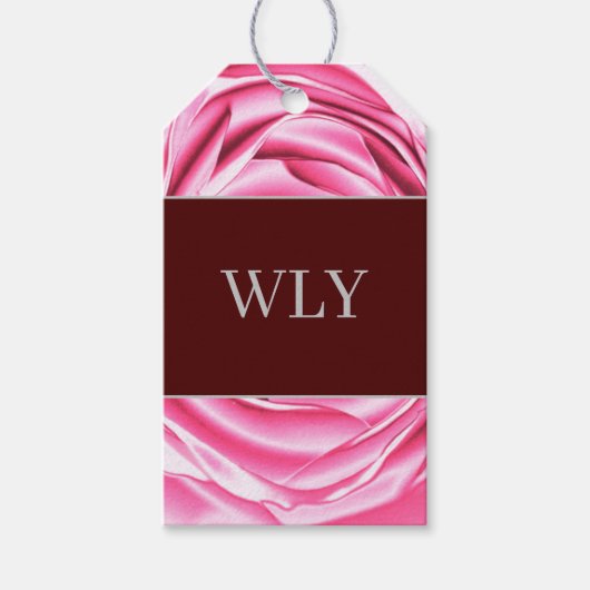 Roze Roos Cadeaubijlage Cadeaulabel (Voorkant)