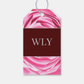 Roze roos cadeaukaart cadeaulabel (Voorkant)