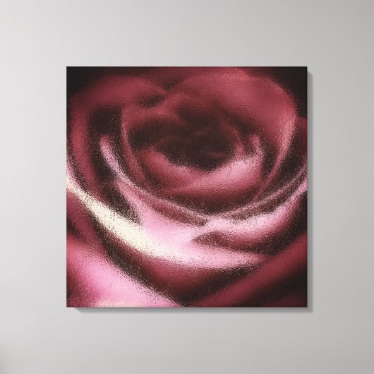 Roze Roos Canvas Afdruk (Voorkant)