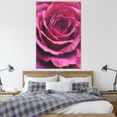 Roze Roos Close-Up Textuur Abstracte Wandkunst Canvas Afdruk (Insitu (Slaapkamer))