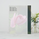 Roze Roos Custom Briefhoofd (Staand voorkant)