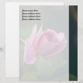 Roze Roos Custom Briefhoofd (Voorkant / Achterkant)