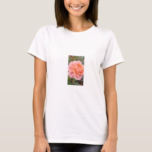 Roze Roos Dames T-Shirt (Voorkant)