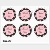 Roze Roos Dank Je Stickers (Vel)