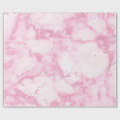 Roze Roos Delicate Witte Marmer Gesmolten Pastel V Cadeaupapier (Vlak)