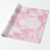 Roze Roos Delicate Witte Marmer Gesmolten Pastel V Cadeaupapier (Uitgerold)