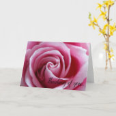 Roze Roos Denk Aan Jou Kaart (Gele Bloem)