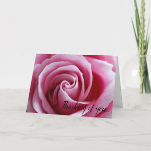 Roze Roos Denk Aan Jou Kaart