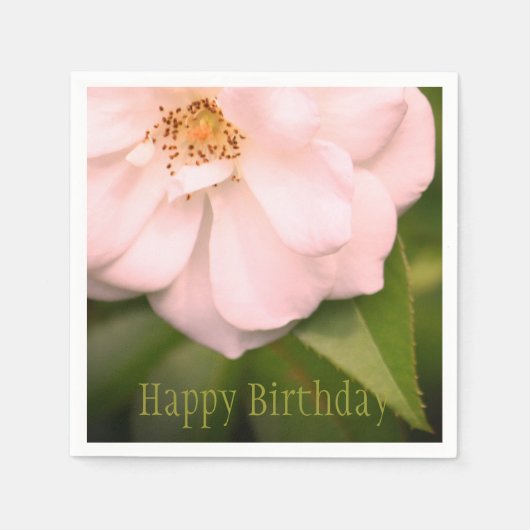 Roze  Roos Designer Paper Servet (Voorkant)