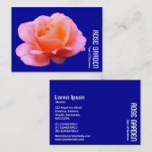 Roze Roos (Diepblauw) Visitekaartje (Voorkant / Achterkant)