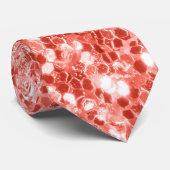 Roze roos donker koraal glanzend glitter schittert stropdas (Opgerold)