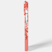 Roze roos donker koraal glitter fonkelt Monogram Case-Mate iPhone Case (Achterkant / Links)