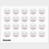 Roze Roos & Doopkruissticker Ronde Sticker (Vel)