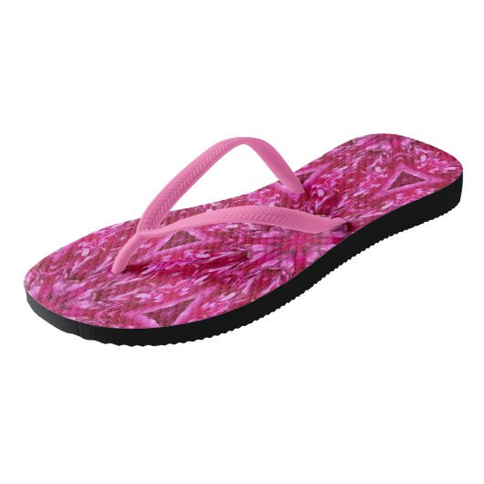 Roze Roos, driehoeken 5072 Teenslippers (Schuin)