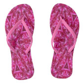 Roze Roos, driehoeken 5072 Teenslippers (Voetbed)