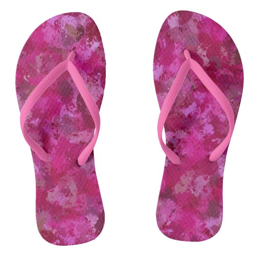 Roze roos driehoeken 5080 teenslippers (Voetbed)
