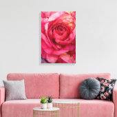 Roze roos elegante bloem canvas afdruk (Insitu (Woonkamer))