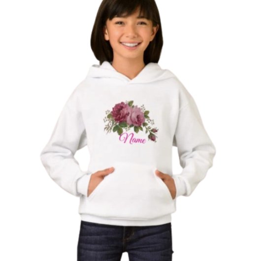 Roze Roos Elegantie Hoodie
