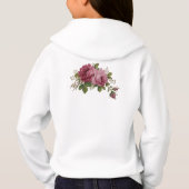 Roze Roos Elegantie Hoodie (Achterkant)