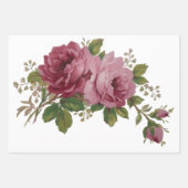 Roze Roos Elegantie Inpakpapier Vel (Voorkant 2)