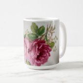 Roze Roos Elegantie Koffiemok (Voorkant rechts)