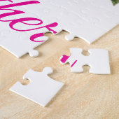 Roze Roos Elegantie Legpuzzel (Zijkant)