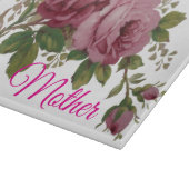 Roze Roos Elegantie Snijplank (Hoek)