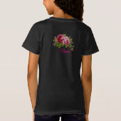 Roze Roos Elegantie T-shirt (Achterkant)