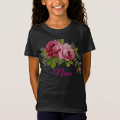 Roze Roos Elegantie T-shirt (Voorkant)