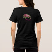 Roze Roos Elegantie  Tri-Blend Shirt (Achterkant)