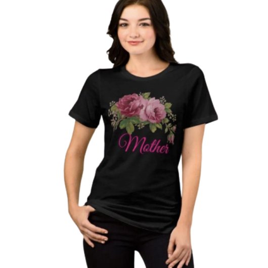Roze Roos Elegantie Tri-Blend Shirt