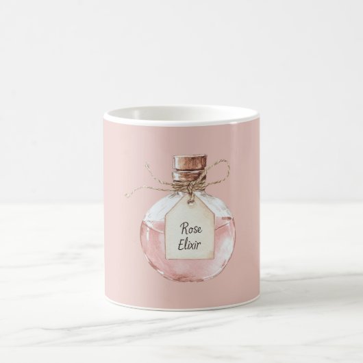 Roze Roos Elixir Fles Koffiemok (Center)