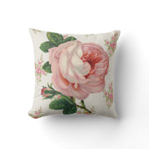  roze roos en boeketten Country Pillow