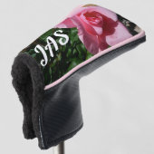Roze roos en Bud Garden Bloemen Golfheadcover (3/4 voorkant)