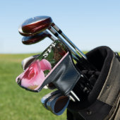 Roze roos en Bud Garden Bloemen Golfheadcover (Insitu)