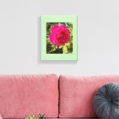 Roze Roos en een Vlieg Canvas Afdruk (Insitu (Woonkamer))