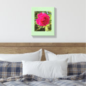 Roze Roos en een Vlieg Canvas Afdruk (Insitu (Slaapkamer))