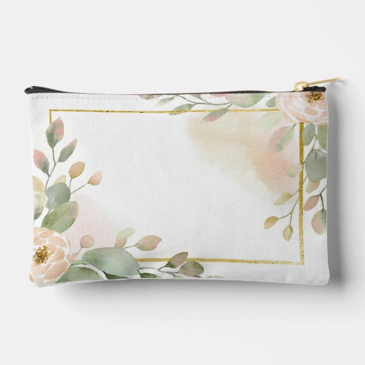 Roze roos en eucalyptus gepersonaliseerd etui (Achterkant)