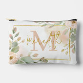 Roze roos en eucalyptus gepersonaliseerd etui (Voorkant)