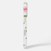 Roze roos en groene bladeren en bloemblaadjes Case-Mate iPhone case (Achterkant / Rechts)
