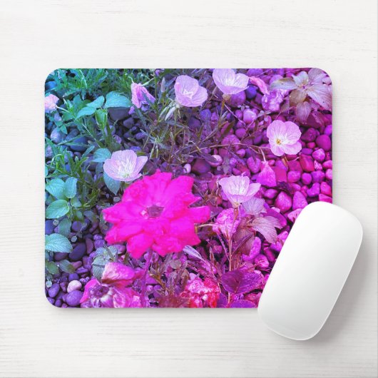 Roze roos en Primrose Muismat (Met muis)