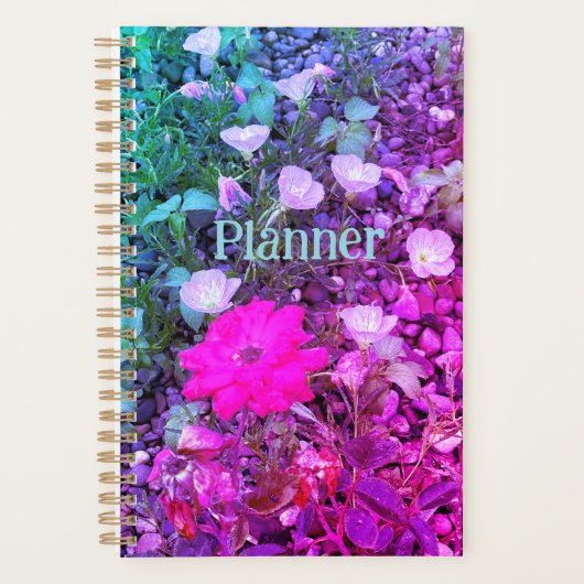 Roze roos en primrose Planner (Voorkant)