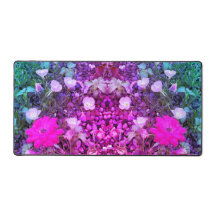 Roze roos en primroses Desk mat