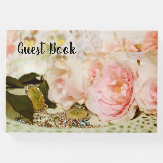 Roze Roos en Sieraden   Gastenboek (Voorkant)