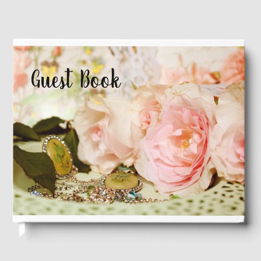 Roze Roos en Sieraden   Gastenboek (Voorkant)