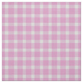Roze roos en wit geruit geruit gingham stof (Swatch)