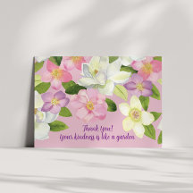 Roze Roos en Witte Waterverf Magnolia