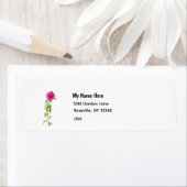 Roze Roos  Etiket (Insitu)